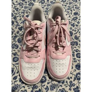 Nike pink court borough recraft low top sneakers 6Y